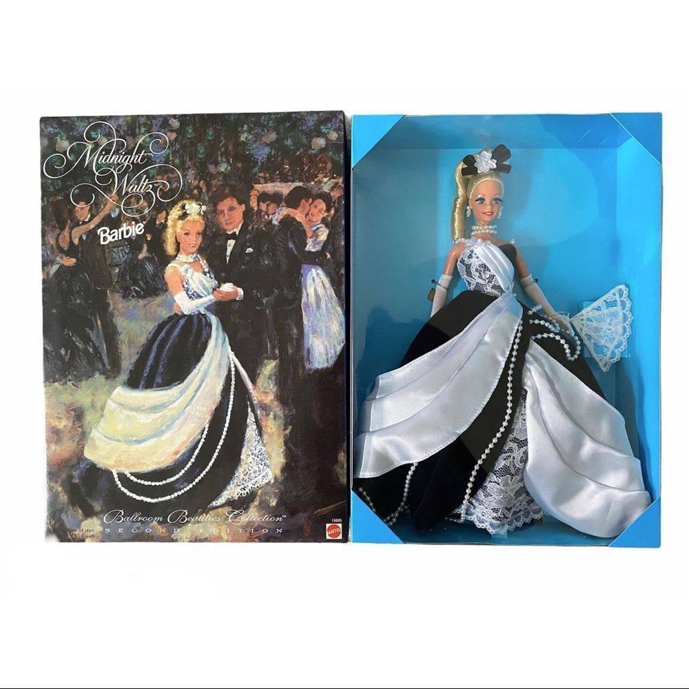 Mattel Ballroom Beauties Collection Midnight Waltz Barbie Doll Blue Velvet Gown